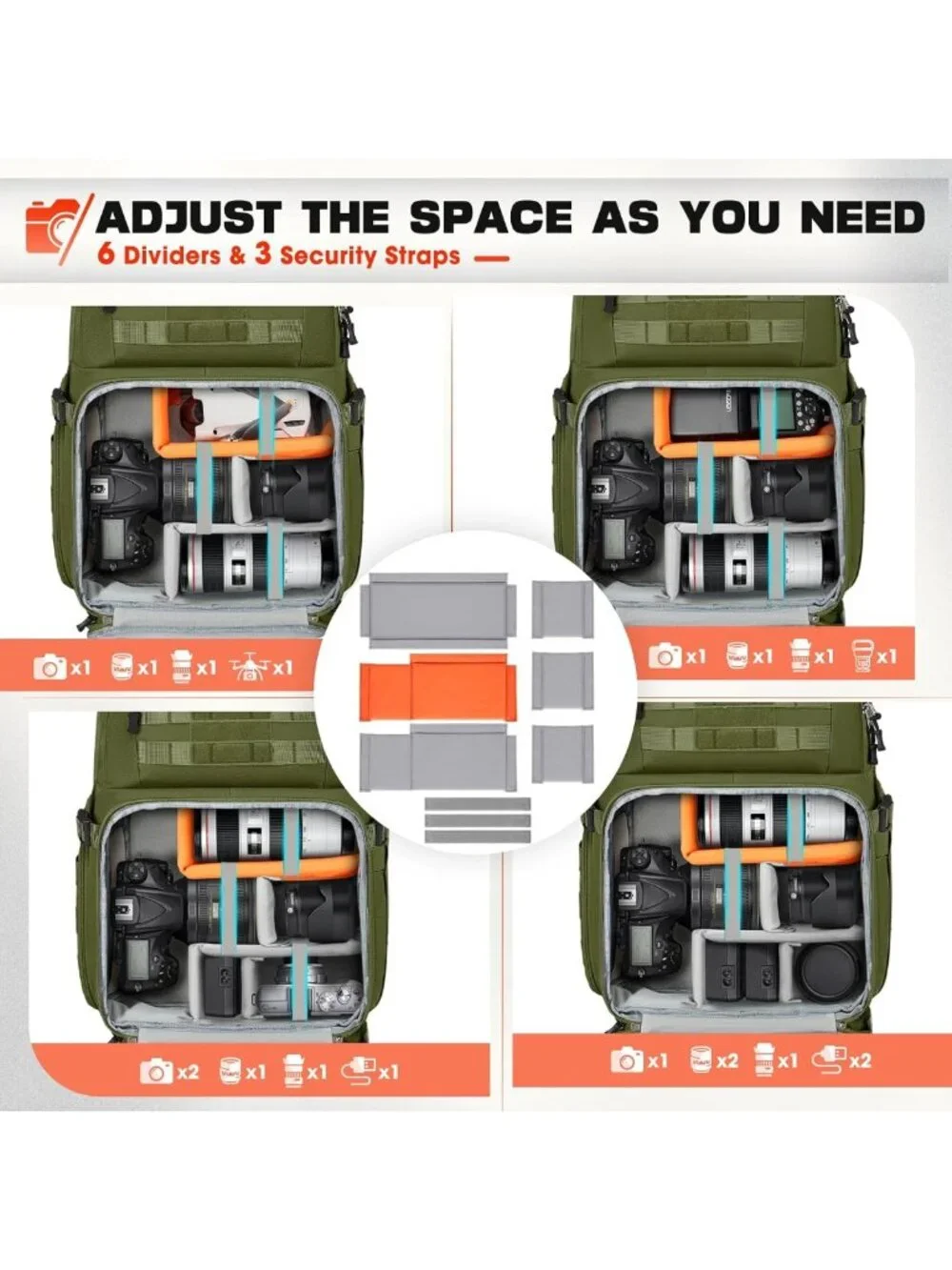 Camera Backpack for DSLR/SLR/Mirrorless - Stylish, Durable, & Spacious Bag for
